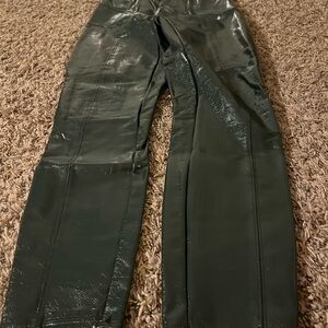 SPANX Shiny Green Leggings Pants